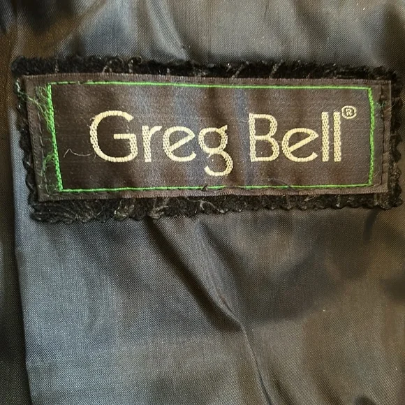Greg Bell black leather jacket with paisley suede panels. - Picture 2 of 13